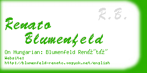 renato blumenfeld business card